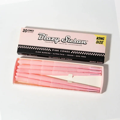 Blazy Susan King Size Pink Cones - paquete abierto con 20 conos rosados