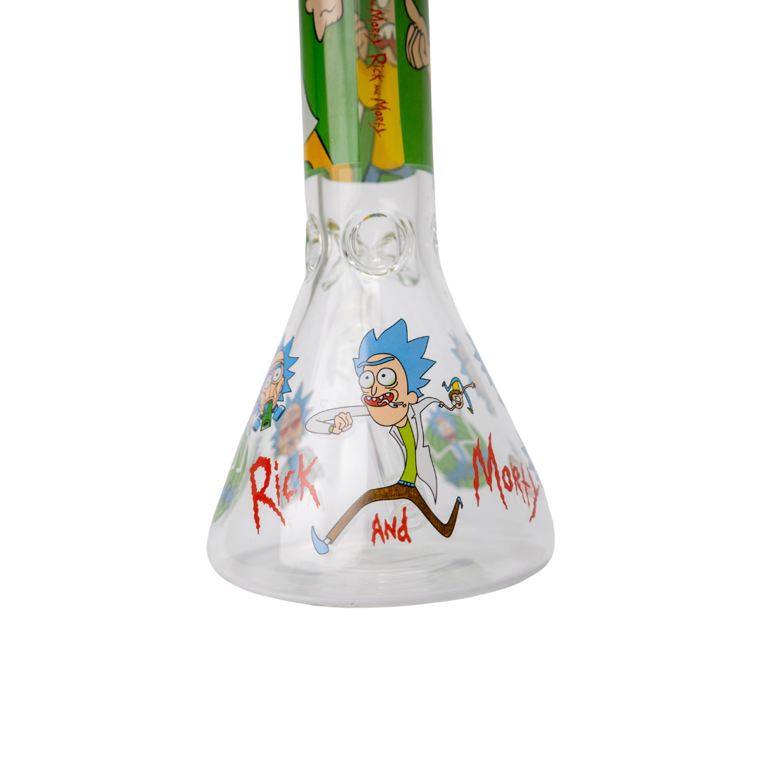 R&M Beaker Bong 14 Inch Cartoon Style Glass Bong