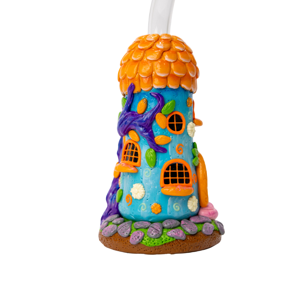 Purple Tree House Bong 10 Inch Fantasy Glass Bong