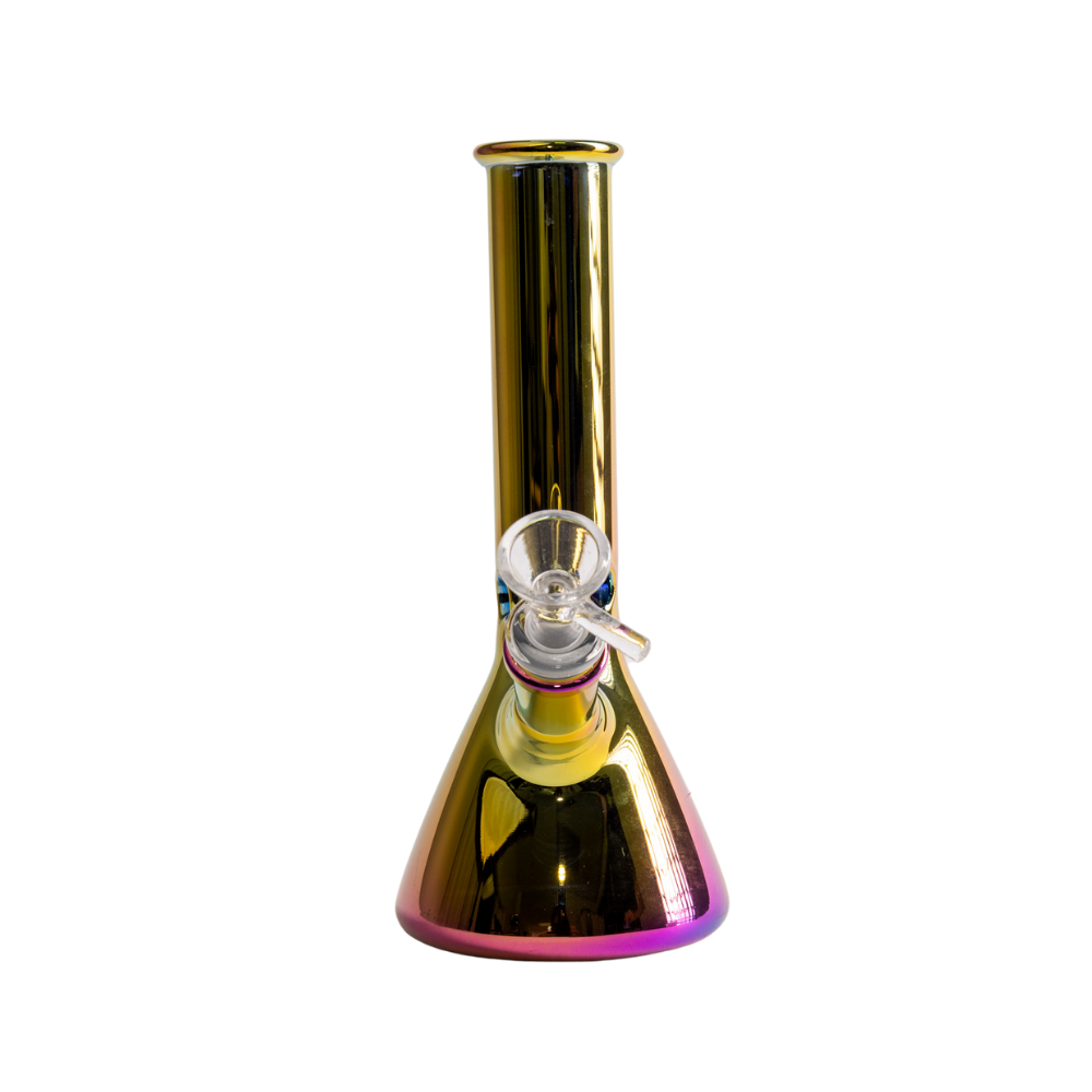 Multicolor Beaker Bong 8 Inch Compact Glass Bong