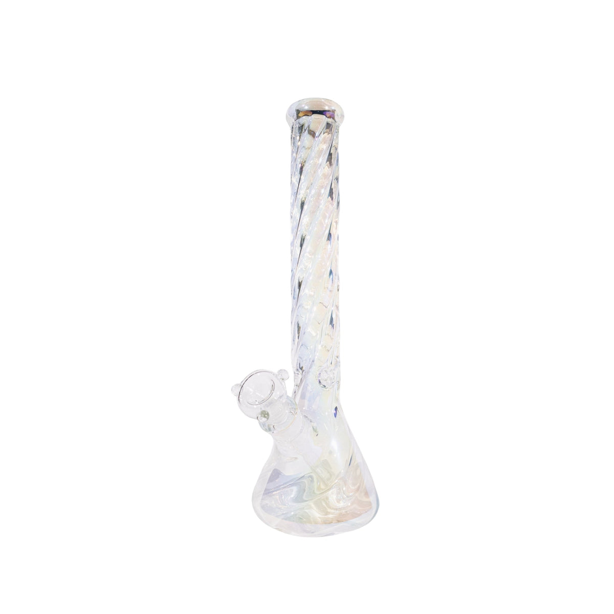 Twisted Neck Holographic Beaker Bong 16 Inch Glass Bong