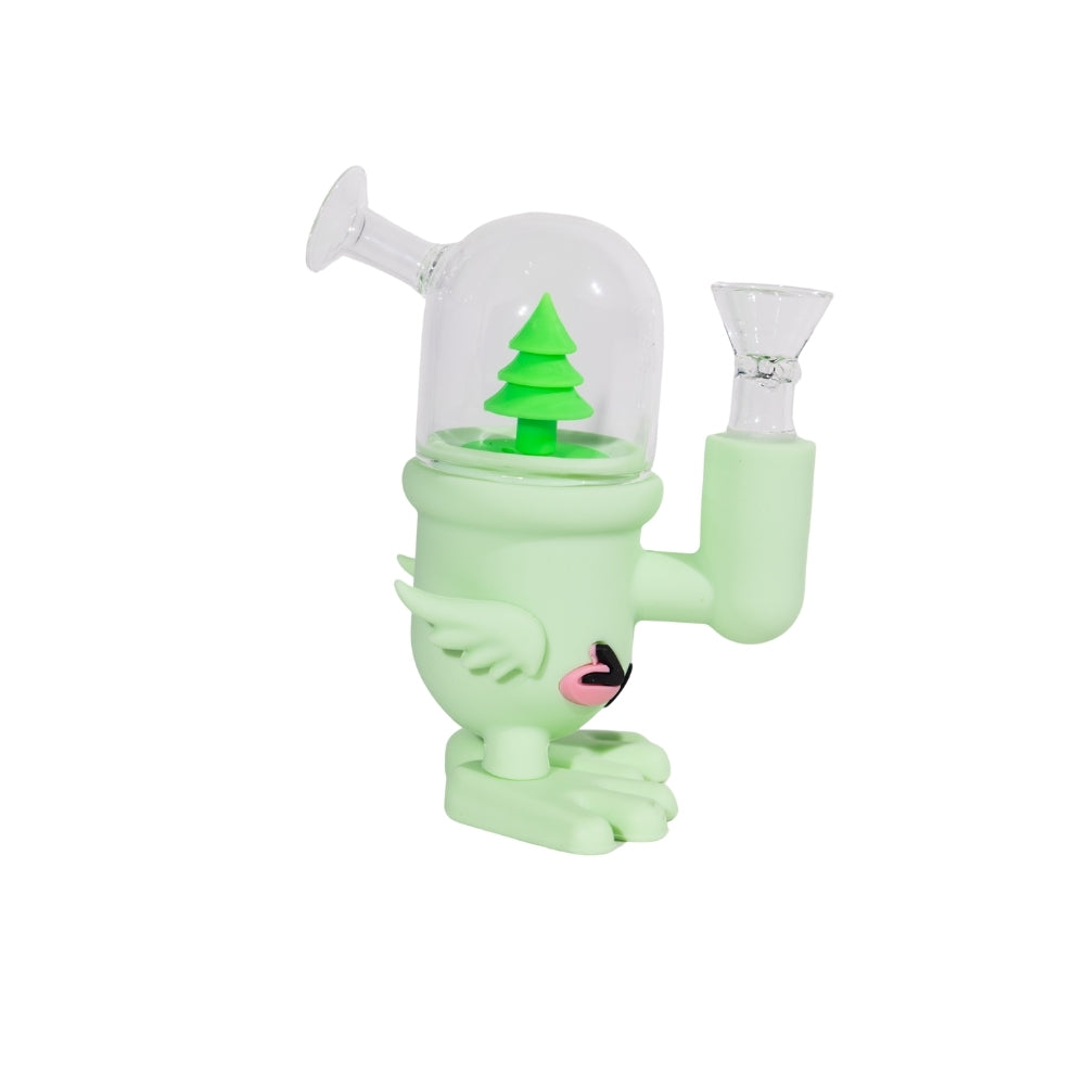 Silicone Glass Tree Bong Cute Mini Dome Bong with Perc