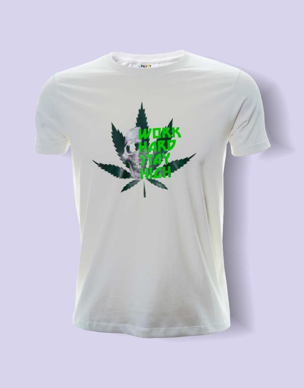 STAY HIGH CREAM BOYFRIEND FIT T-SHIRT