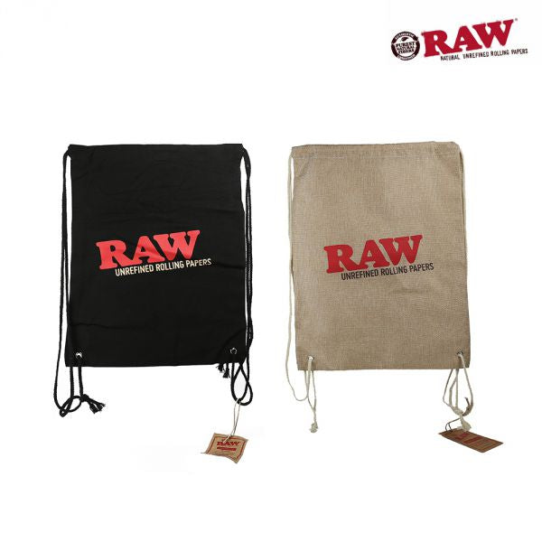 RAW BLACK DRAWSTRING BAG