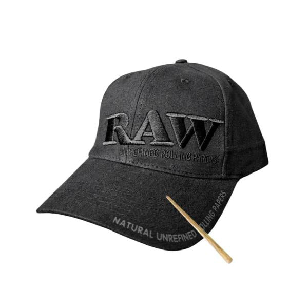 RAW BLACK BASEBALL CAP