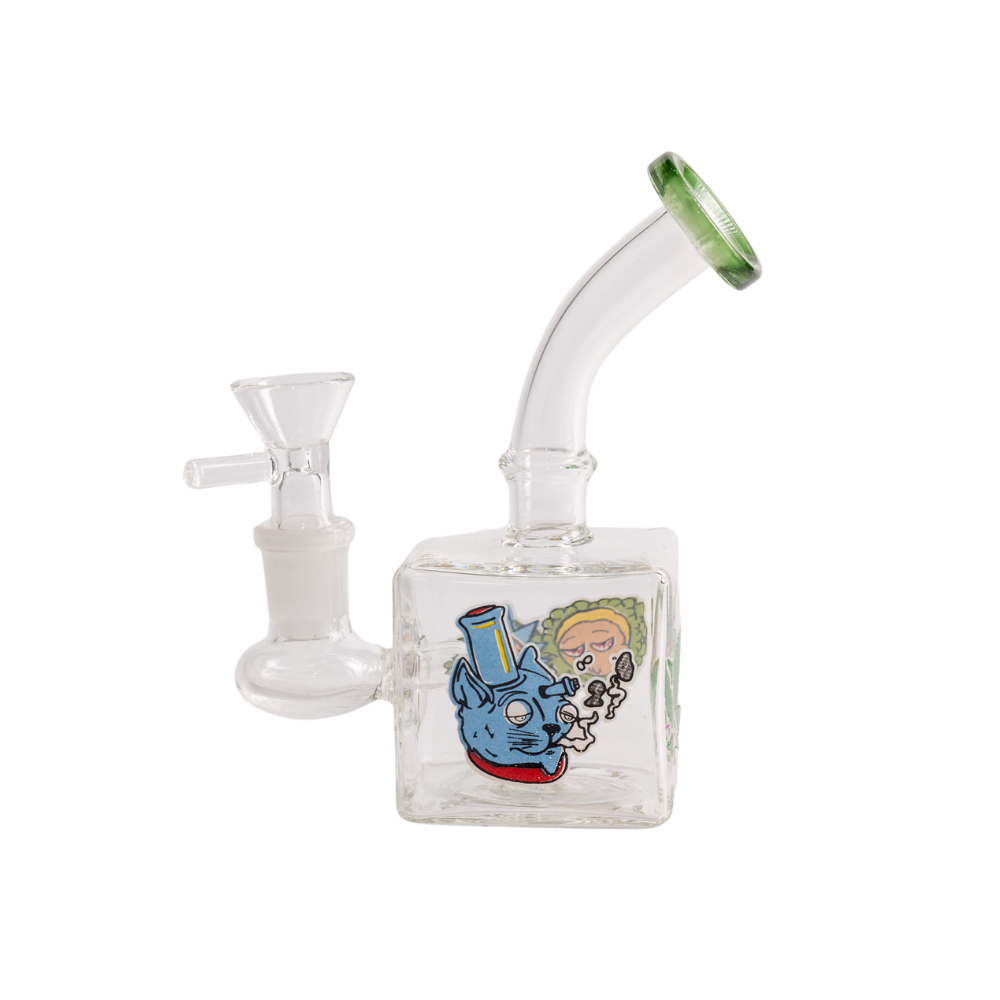 6'' Cube Water Pipe Glow In The Dark