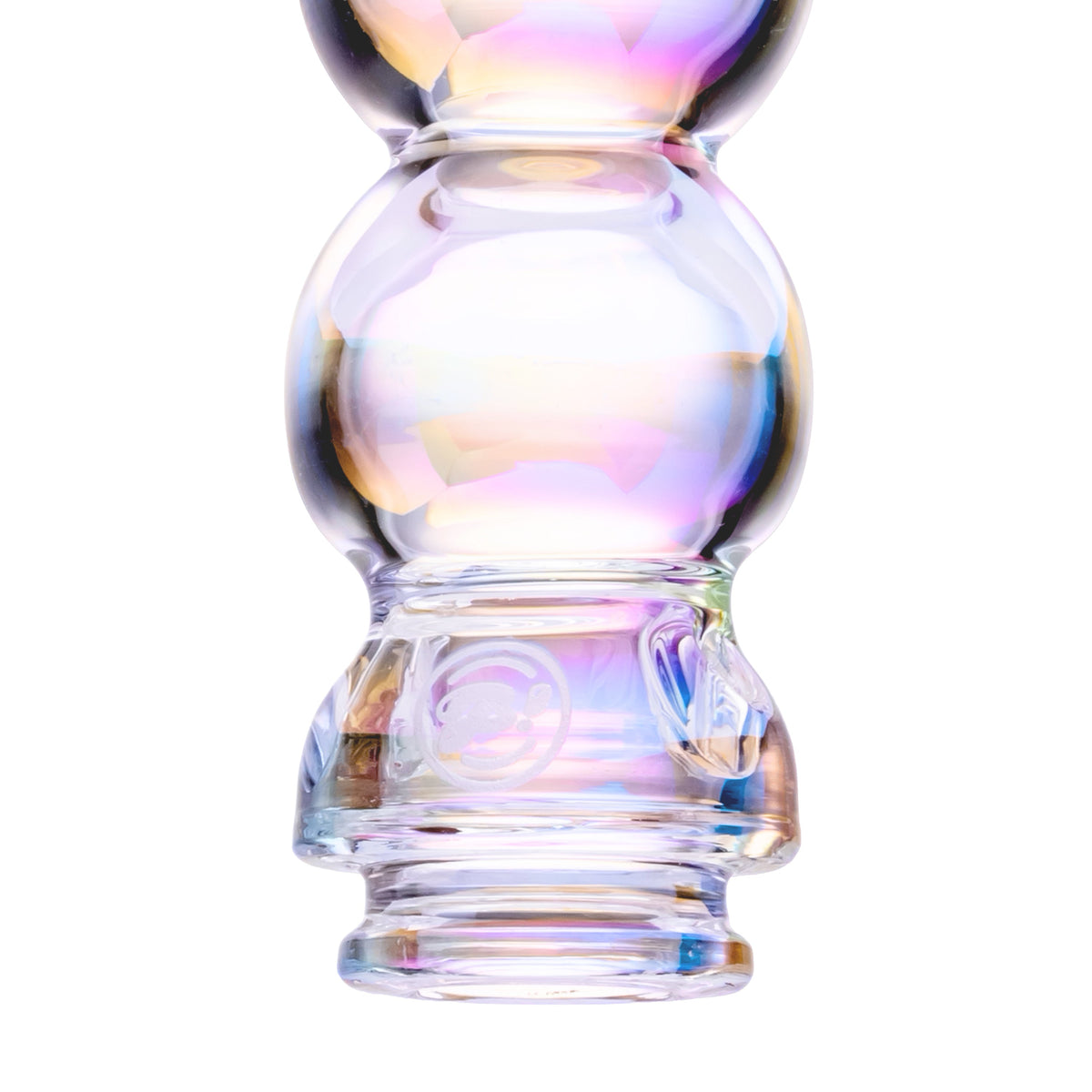 Puffco Bubble Pivot Top Glass Iridiscente montado