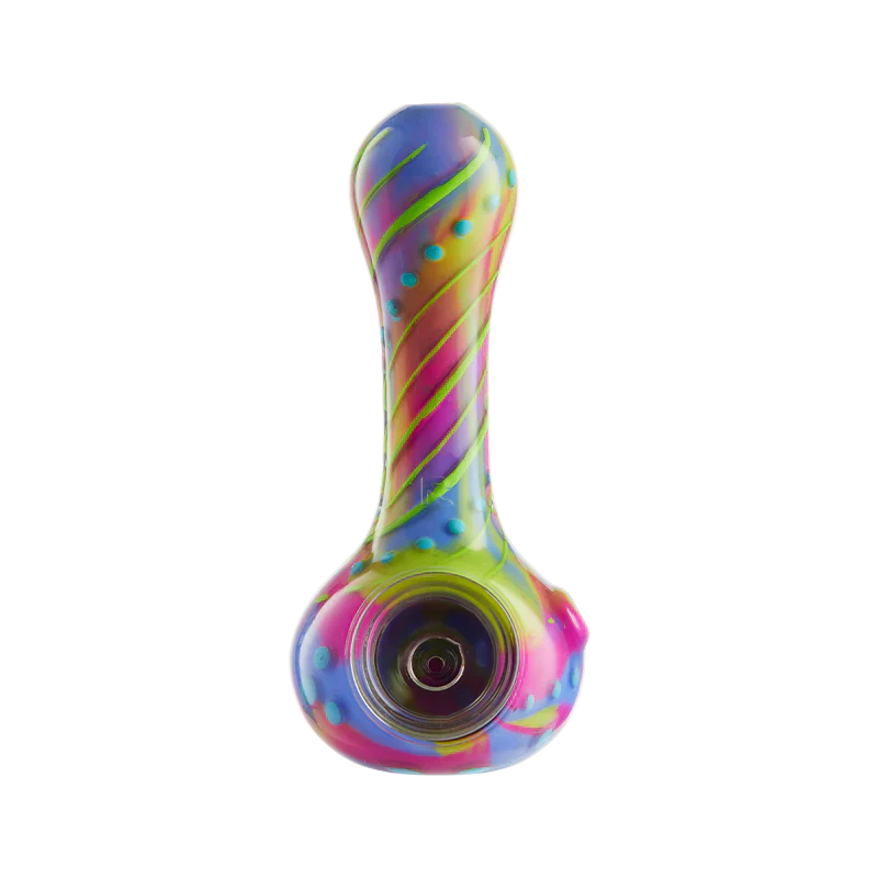 Colorful and artistic Eyce OraFlex smoking hand pipe made of durable silicone.