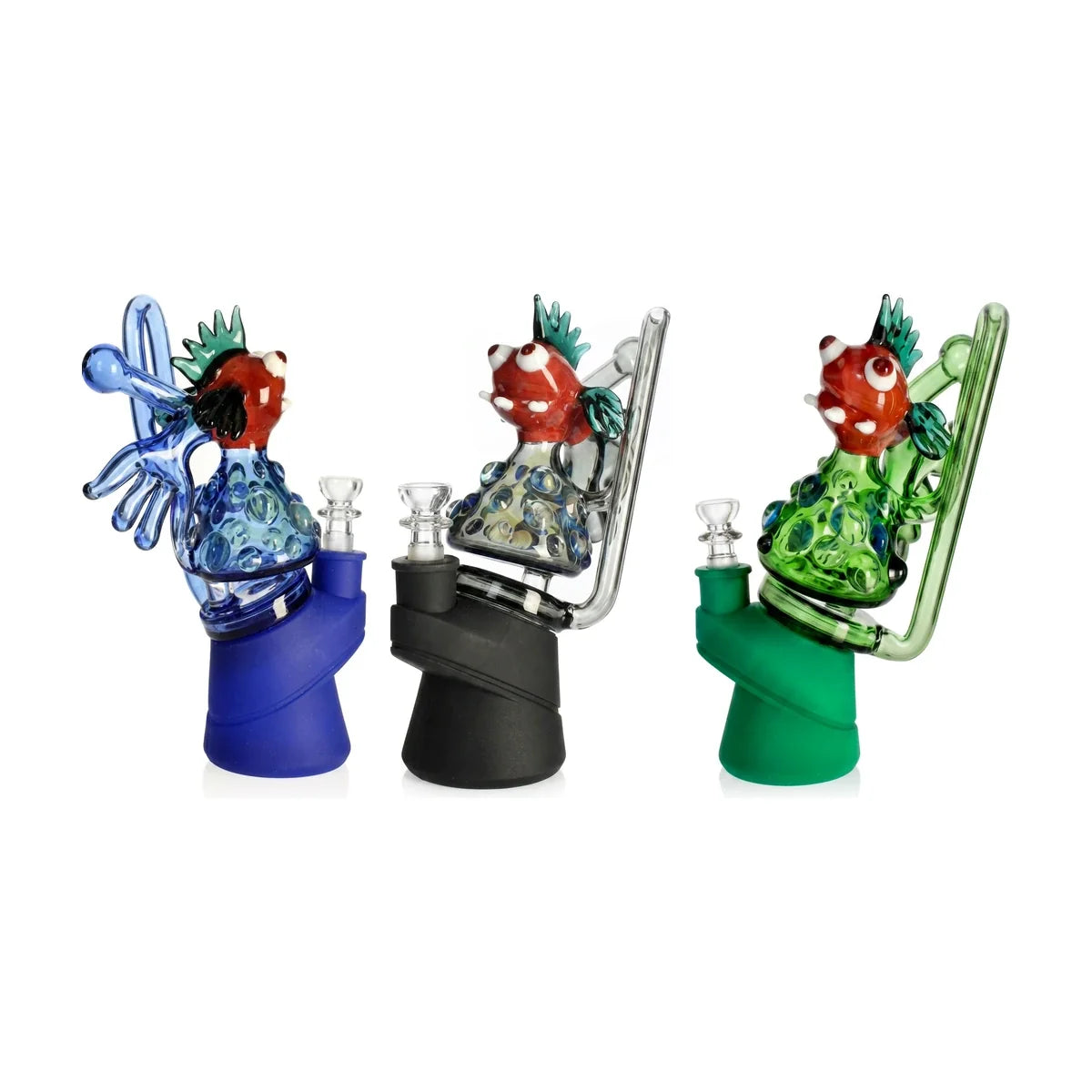 Los tres colores disponibles: azul, negro y verde