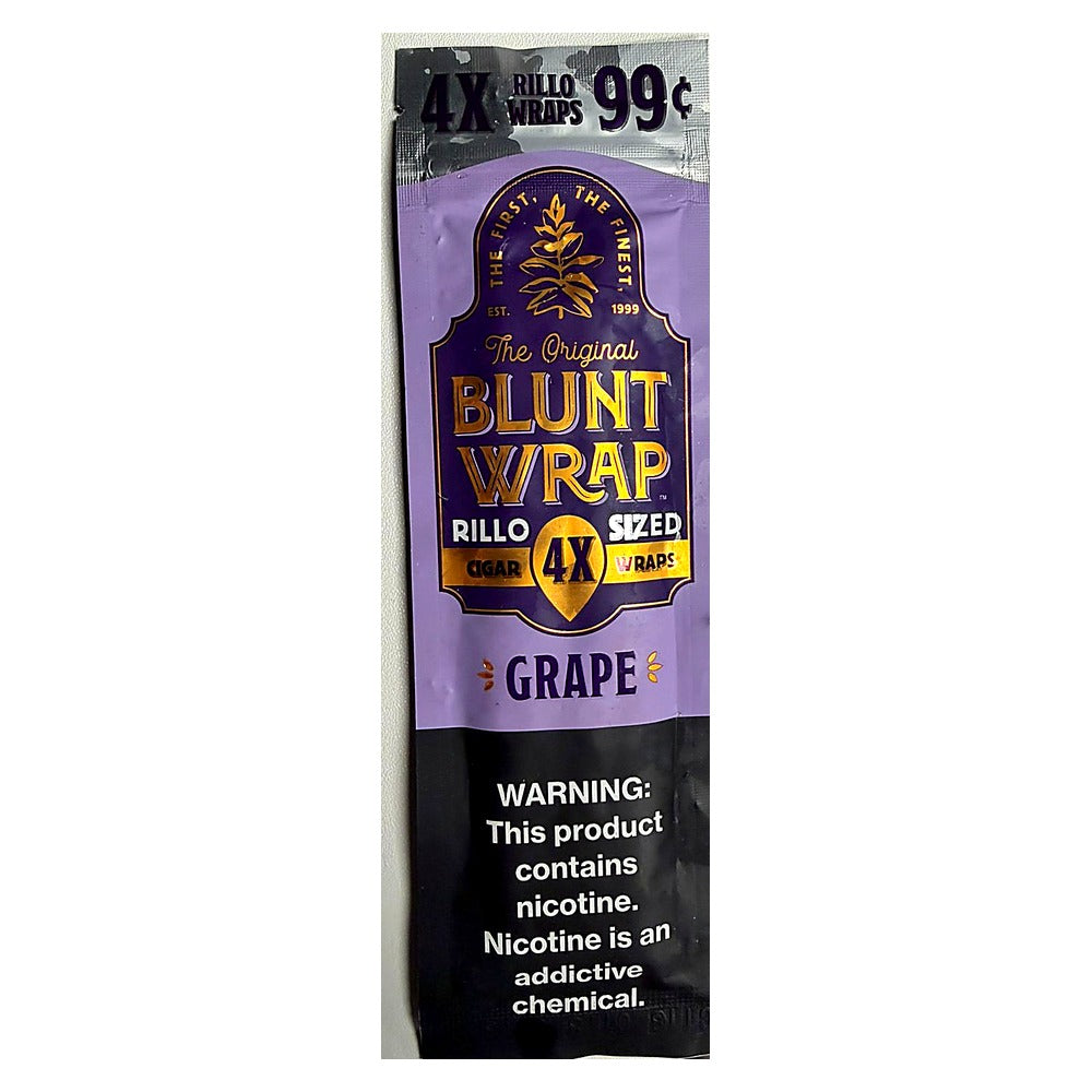 Blunt Wrap Grape Rillo Size 4X cigar wraps
