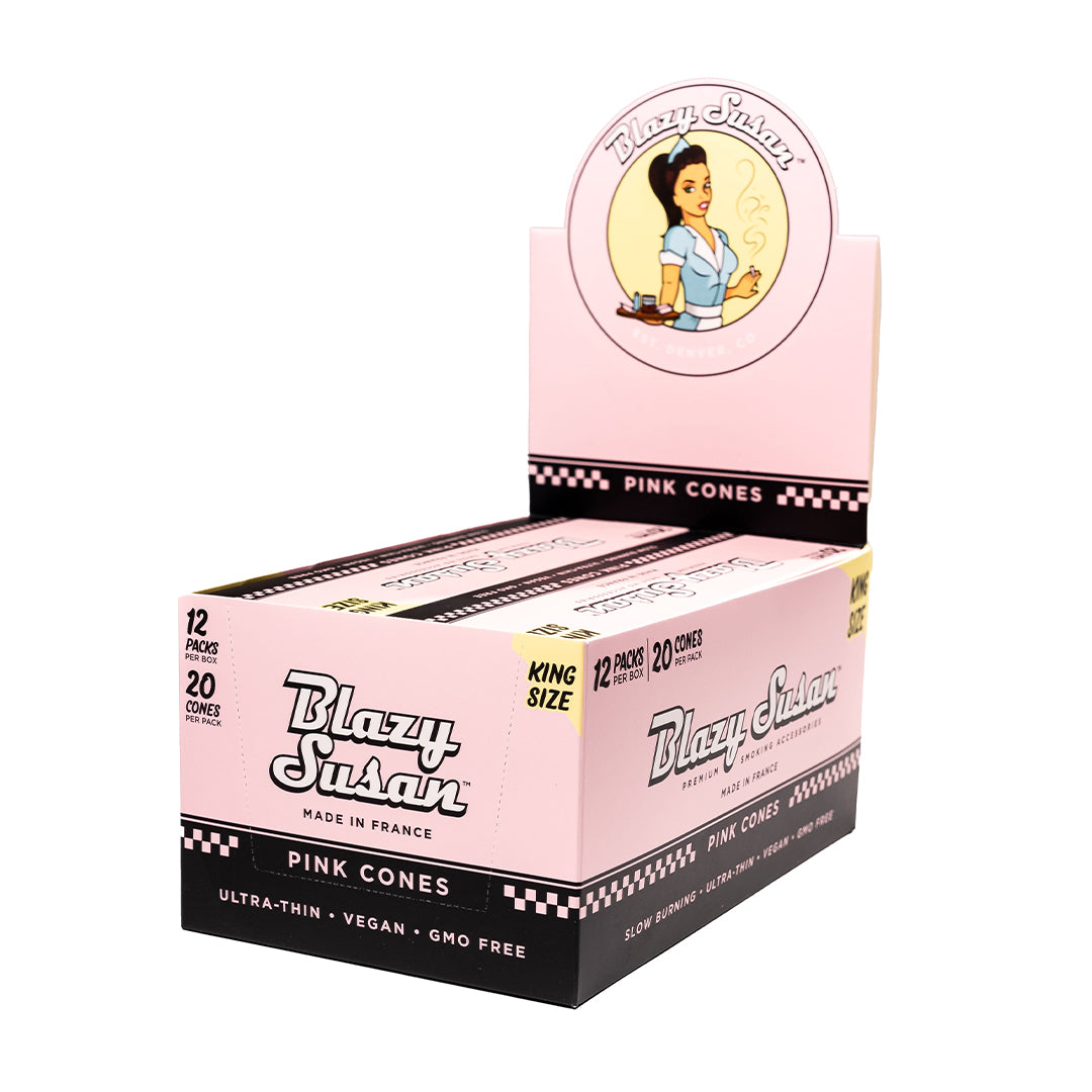 Blazy Susan King Size Pink Cones - caja display de 12 paquetes