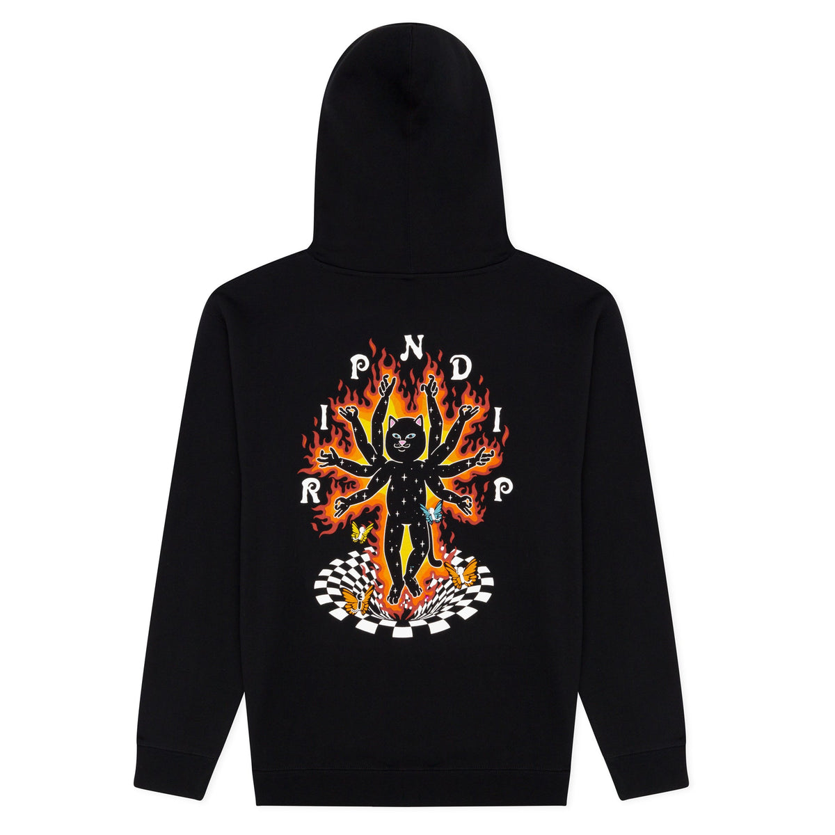 Ripndip Illusion Jerm Hoodie negro - vista trasera