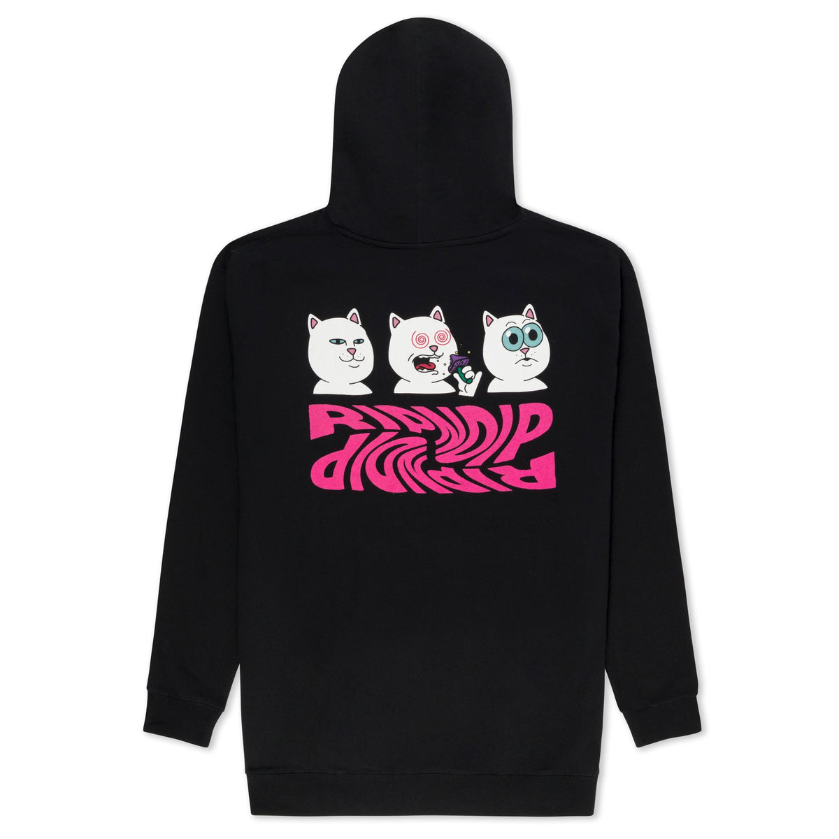 Ripndip Shroom Diet Hoodie negro - vista trasera