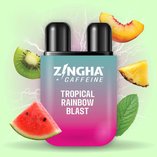 Z!NGHA Inhalador Aromático Doble con Cafeína TROPICAL RAINBOW BLAST