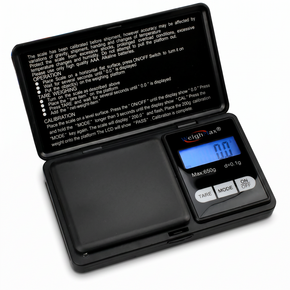 Weigh Max W-SM650 pesa de bolsillo digital 650g precision 0.1g