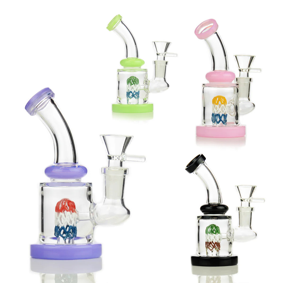 BONG WITH WIRE SHOWER - 5.5"